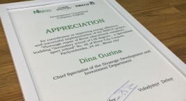 Employees of the Strategic Development and Investment Department were thanked for their contribution to energy efficiency