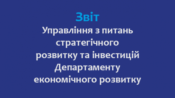 We present a report on the work of the Department of Strategic Development and Investment of the Department of Economic Development of the Rivne City Council for the first half of 2023